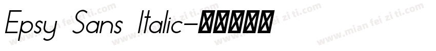 Epsy Sans Italic字体转换
